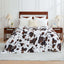 Cow Print Plush Throw
