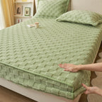 Checkerboard Plush Fitted Sheet