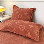 Full 4-Piece MonoFloral Duvet Cover Bedding Set