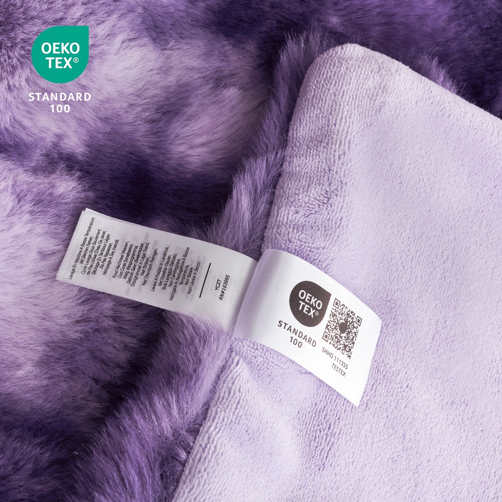 Bubble Tie-Dye Faux Fur Throw