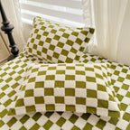 Checkerboard Plush Fitted Sheet