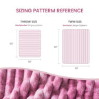 Striped Faux Fur Throw