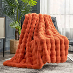 Bubble Tie-Dye Faux Fur Throw