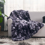 Bubble Tie-Dye Faux Fur Throw