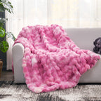 Bubble Tie-Dye Faux Fur Throw