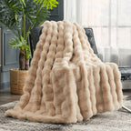 Bubble Tie-Dye Faux Fur Throw