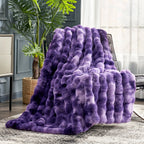 Bubble Tie-Dye Faux Fur Throw