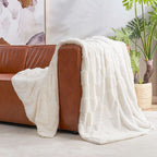 Checkerboard Faux Fur Throw