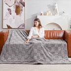 Checkerboard Plush Throw