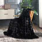 Bubble Tie-Dye Faux Fur Throw