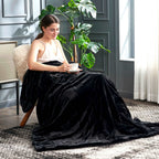 Checkerboard Faux Fur Throw