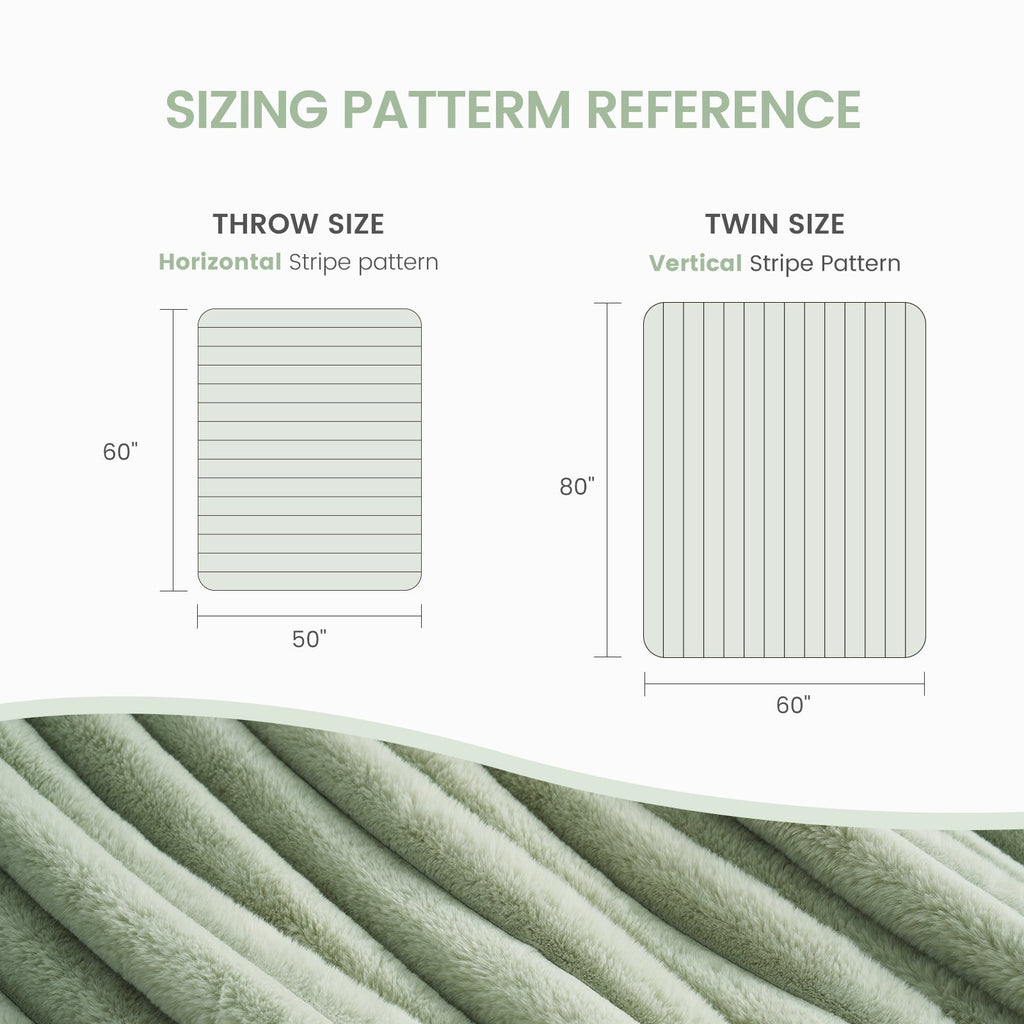 Striped Faux Fur Throw