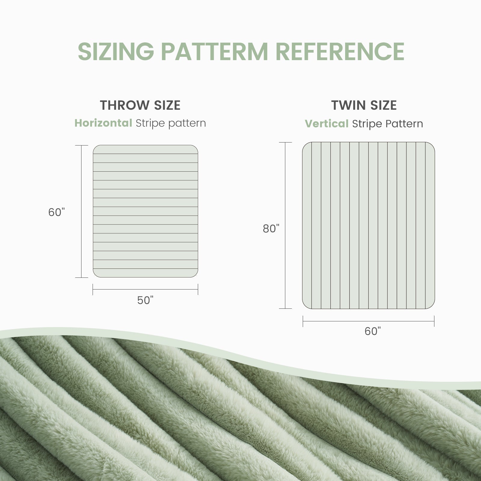 Striped Faux Fur Throw