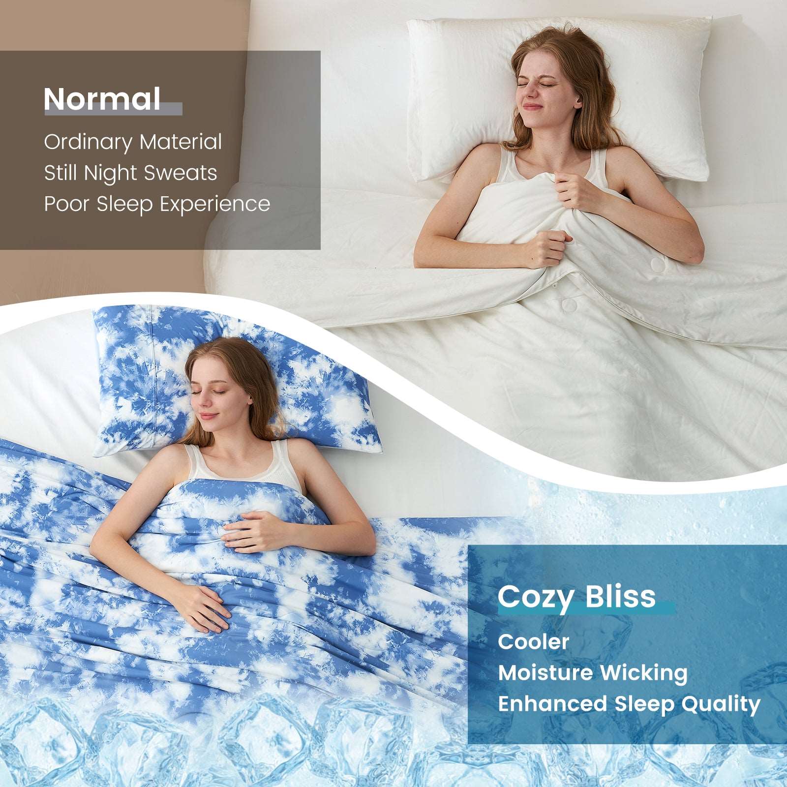 Tie-Dye Cooling Blanket Set