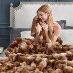 Bubble Tie-Dye Faux Fur Throw