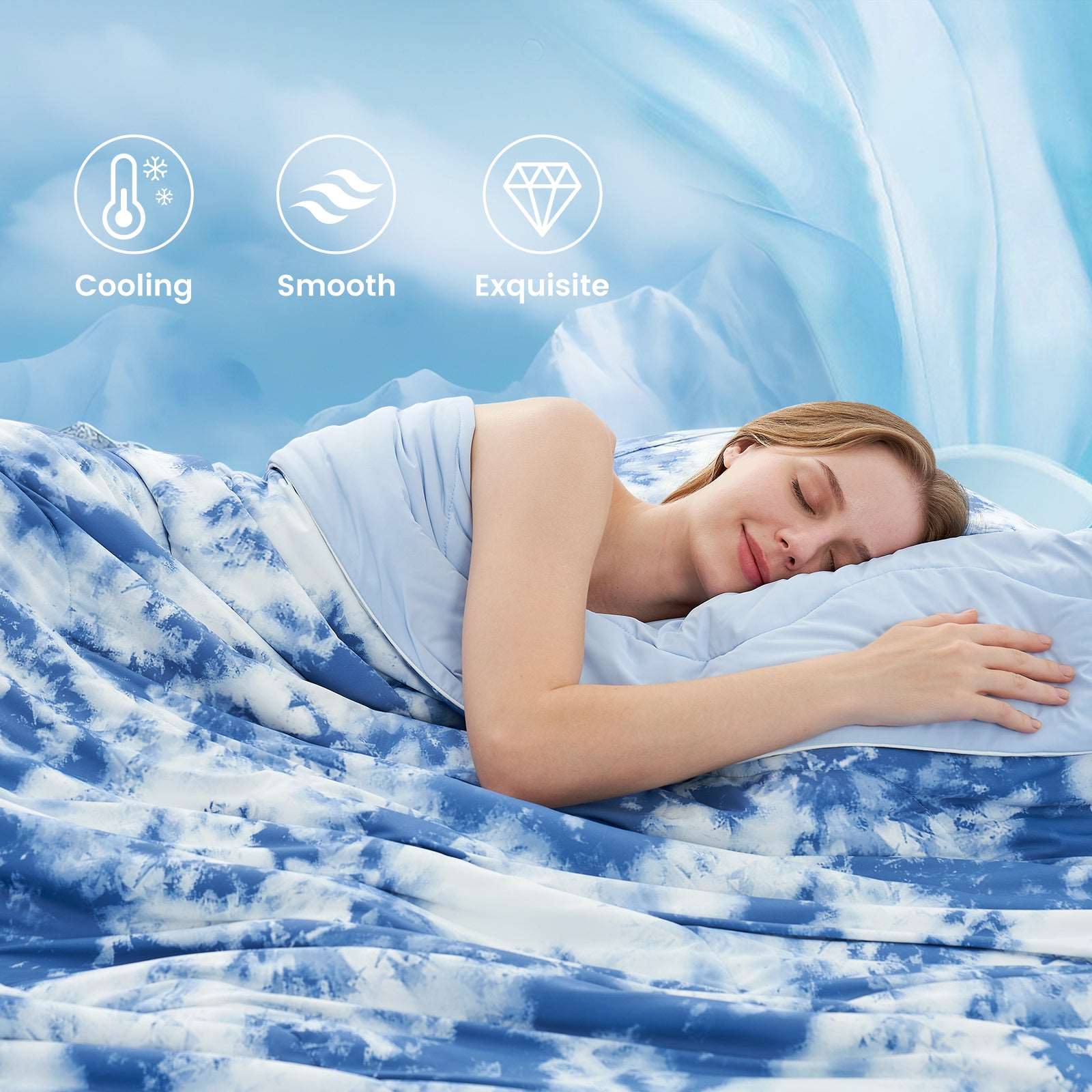 Tie-Dye Cooling Blanket Set