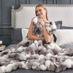 Bubble Tie-Dye Faux Fur Throw