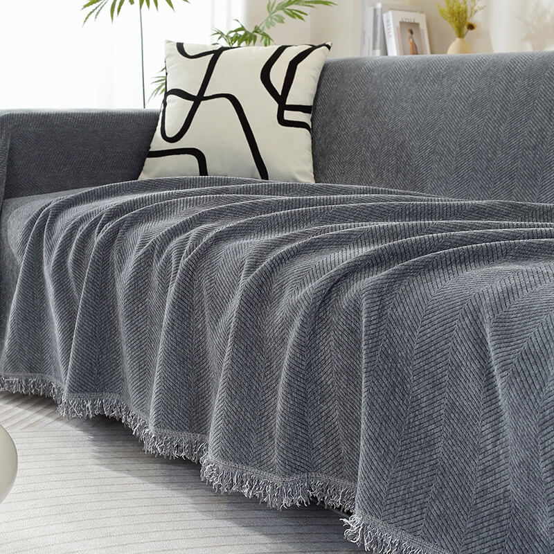 Tassel Weave Chenille Couch Cover