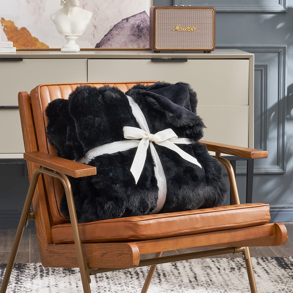 Bubble Tie-Dye Faux Fur Throw