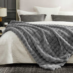 Bubble Tie-Dye Faux Fur Throw
