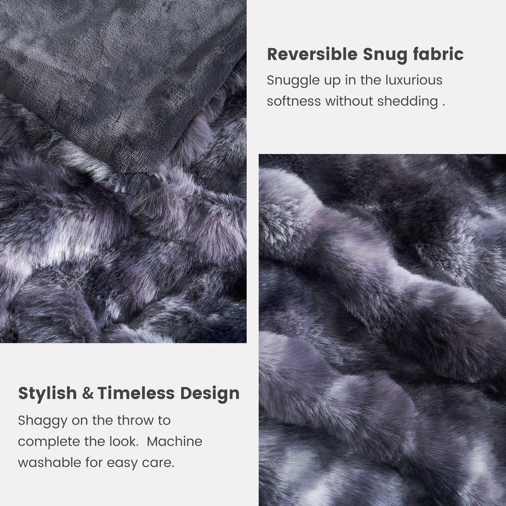 Bubble Tie-Dye Faux Fur Throw