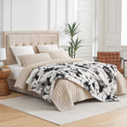 Cow Print Faux Fur Throw
