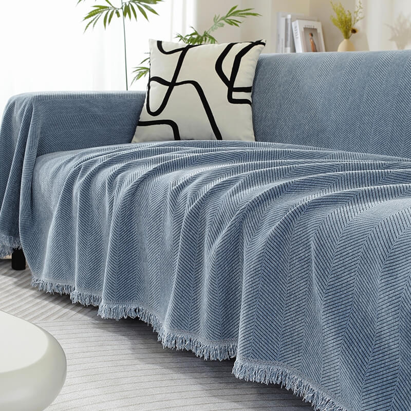 Tassel Weave Chenille Couch Cover Main image