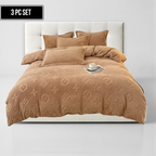 3-Piece MonoFloral Duvet Cover Bedding Set