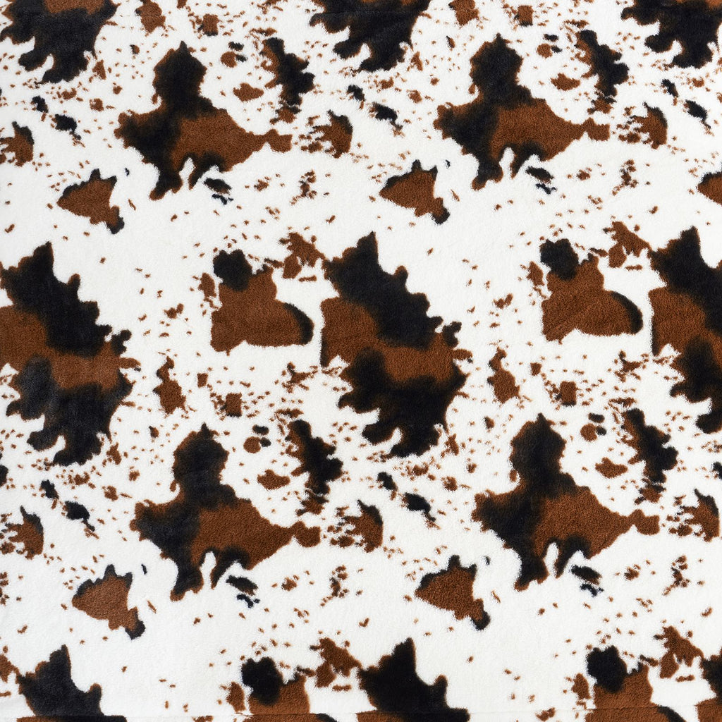 Cow Print Faux Fur Throw