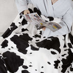 Cow Print Plush Throw