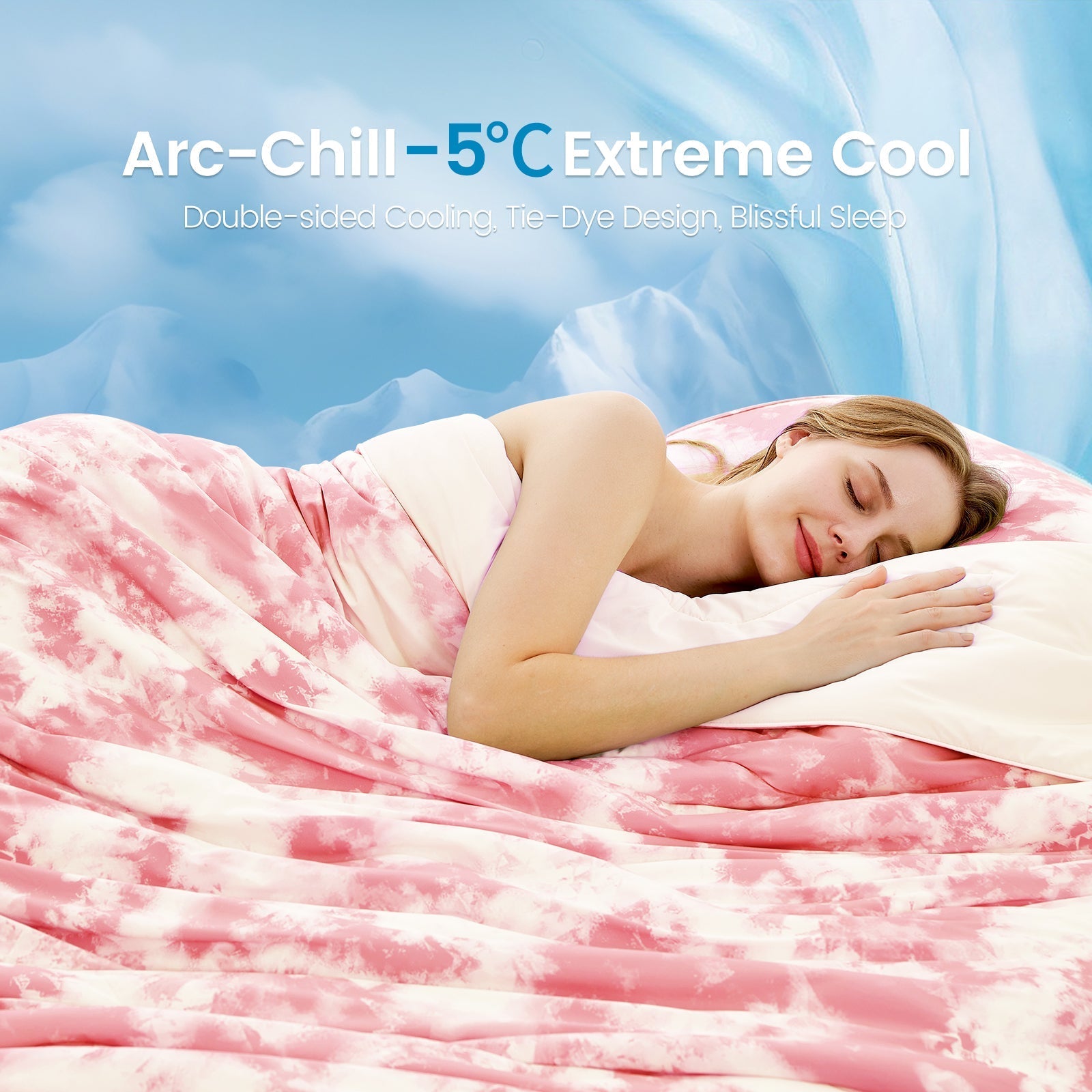 Tie-Dye Cooling Blanket Set