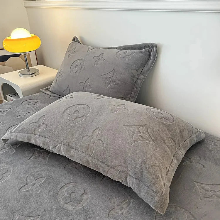 3-Piece MonoFloral Duvet Cover Bedding Set