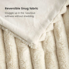 Striped Faux Fur Throw