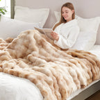Bubble Tie-Dye Faux Fur Throw