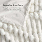 Striped Faux Fur Throw