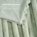 Striped Faux Fur Throw