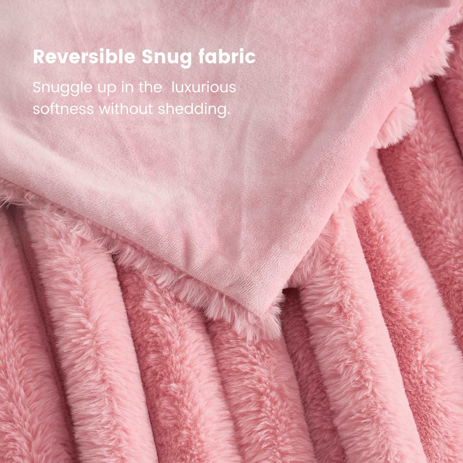 Striped Faux Fur Throw