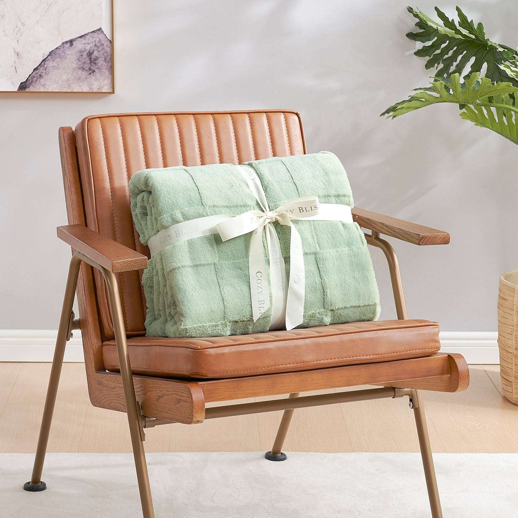Checkerboard Plush Throw