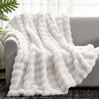 Bubble Tie-Dye Faux Fur Throw