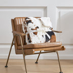 Cow Print Faux Fur Throw