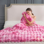 Bubble Tie-Dye Faux Fur Throw