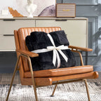 Checkerboard Faux Fur Throw