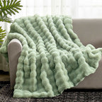 Bubble Tie-Dye Faux Fur Throw
