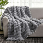 Bubble Tie-Dye Faux Fur Throw