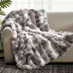 Bubble Tie-Dye Faux Fur Throw