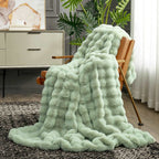 Bubble Tie-Dye Faux Fur Throw