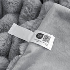 Striped Faux Fur Throw