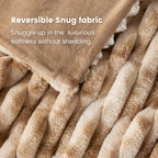 Striped Faux Fur Throw