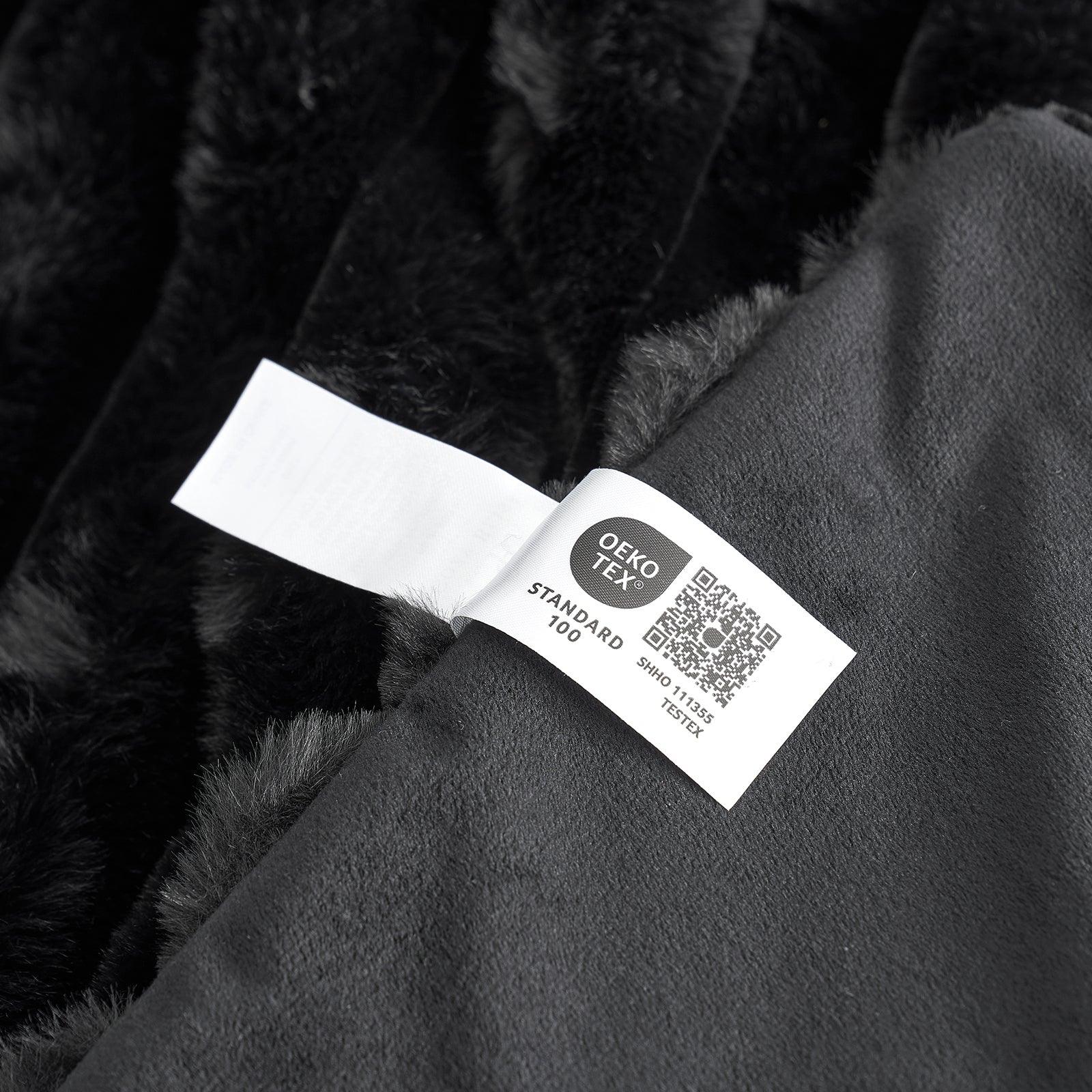 Striped Faux Fur Throw