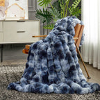 Bubble Tie-Dye Faux Fur Throw